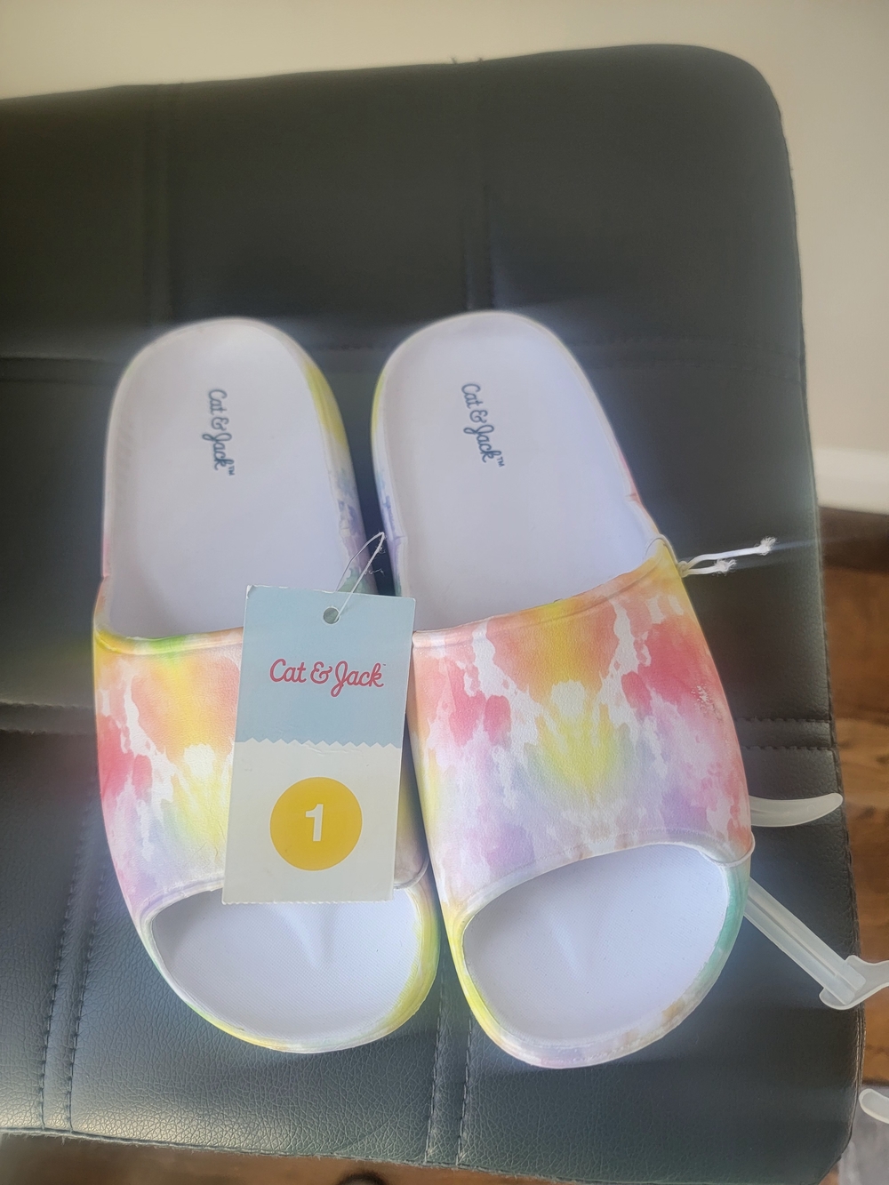 Kids Wilder Slip-On Slides by Cat and Jack (Size 1) "MULTICOLORED" NEW!!!